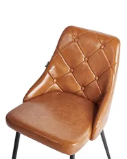 Esszimmerstuhl 2er Set VALERIE Kunstleder Goldbraun_956899