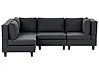 Modul Ecksofa 4-Sitzer UNSTAD Stoff Schwarz rechtsseitig