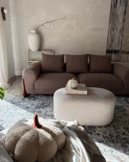 Sofa 3-Sitzer VINLIDEN Bouclé Braun_1179298