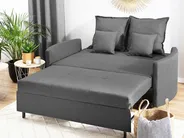 Sofa Bed 2 Seater HOVIN Fabric Grey_746298