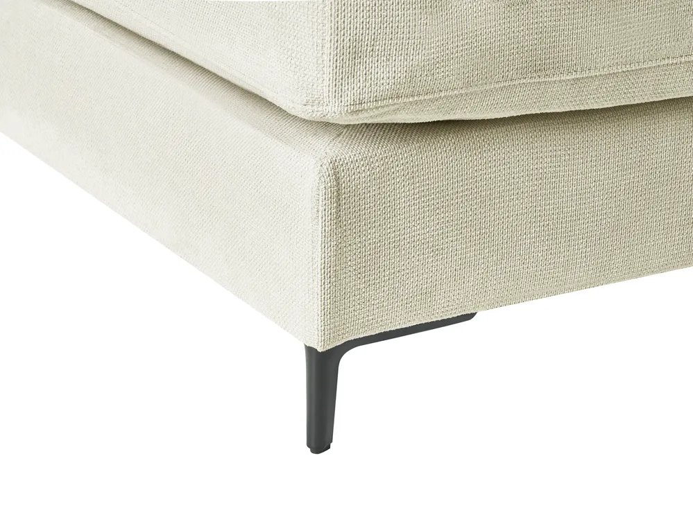 Ecksofa 3-Sitzer MALOY Chenillegewebe Cremeweiß rechtsseitig_986642