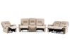 Ensemble de salon relax manuel 6 places BERGEN Tissu Beige
