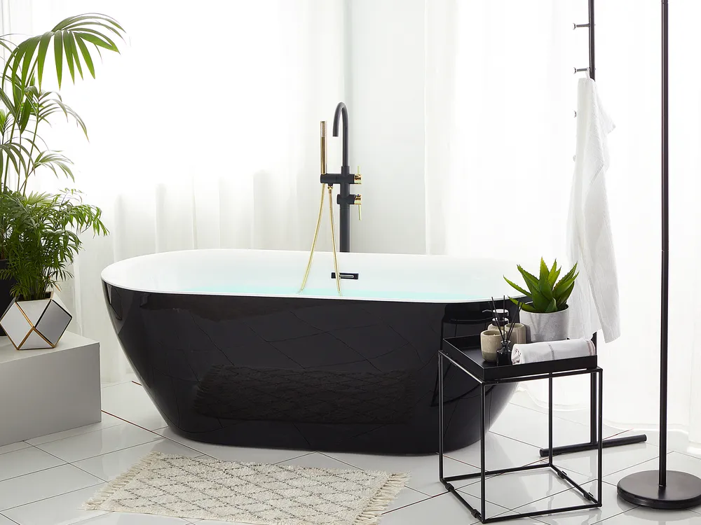 Freistehende Badewanne CARRERA 170 x 80 cm Schwarz