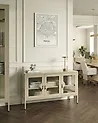 Sideboard mit 3 Türen GLEORA Metall Hellbeige