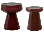 Beistelltisch 2er Set LAGUNA/CALDERA Glas Dunkelbraun_1093653