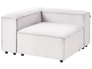 Modul Ecksofa 2-Sitzer ARDAL mit Ottomane Cord Cremeweiß linksseitig_1008063