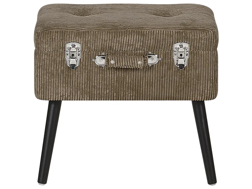 Storage Stool MALLARD Corduroy Light Brown_773562