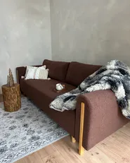 Schlafsofa 3-Sitzer KVAM mit Stauraum Bouclé Braun_1052515