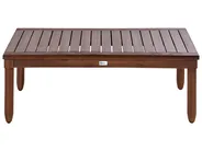 Lounge Set mit Tisch 4-Sitzer CREMONA Akazienholz Dunkelbraun / Grün linksseitig_1099783