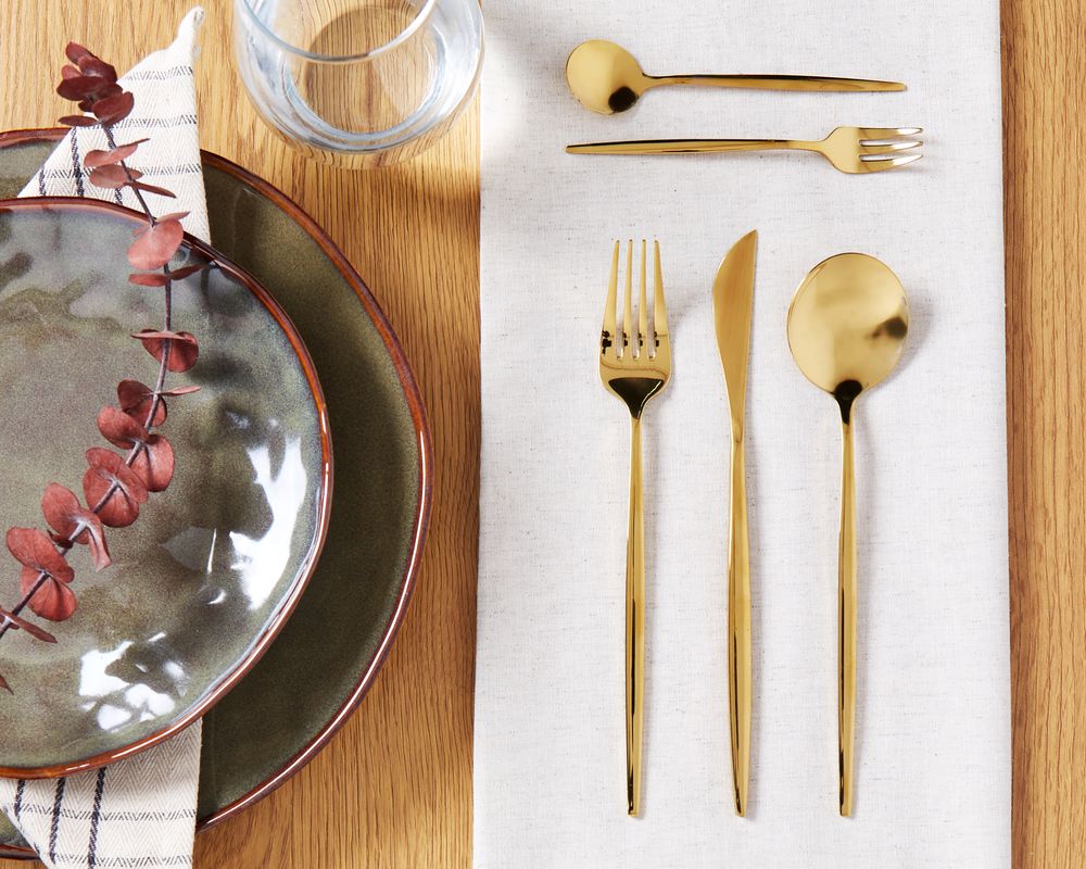 30 Piece Cutlery Set RIGATONI Gold