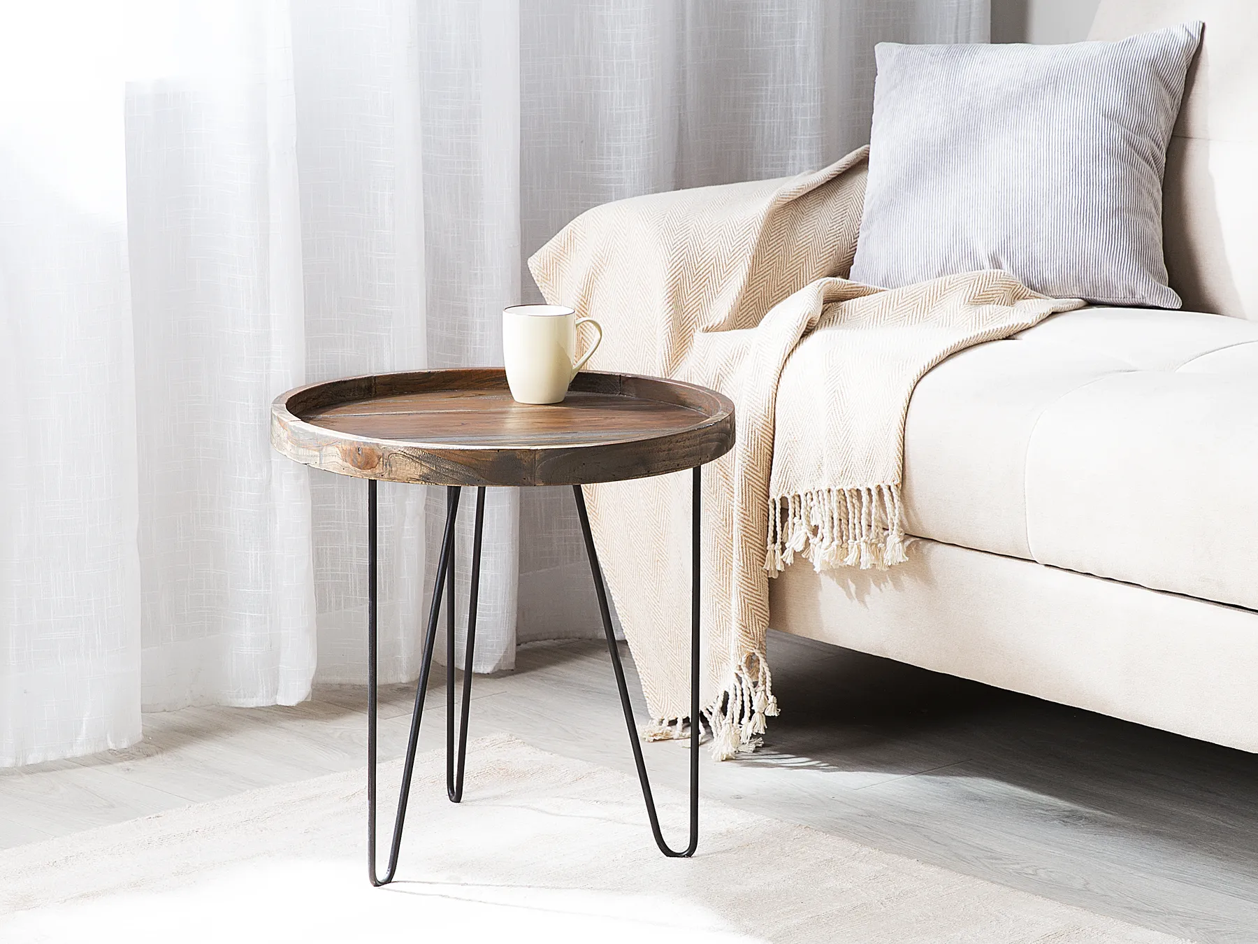 Side Table BONDISS Wood Dark Brown_737421
