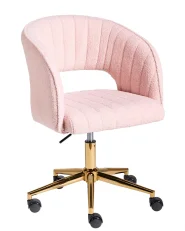 Desk Chair KATONAH Boucle Pastel Pink_1099359