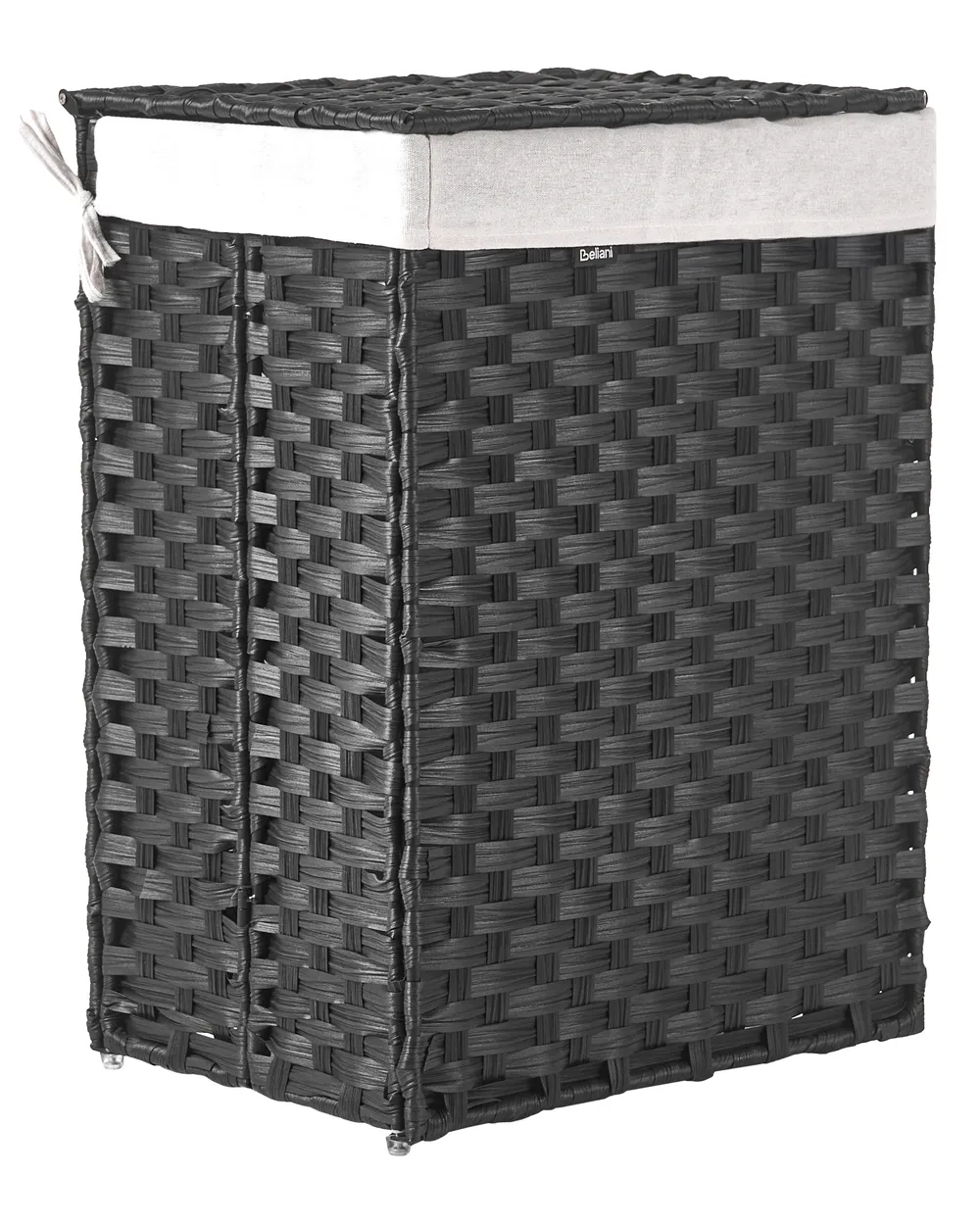 Laundry Basket with Lid MUCUBAJI Fabric Black 83 L
