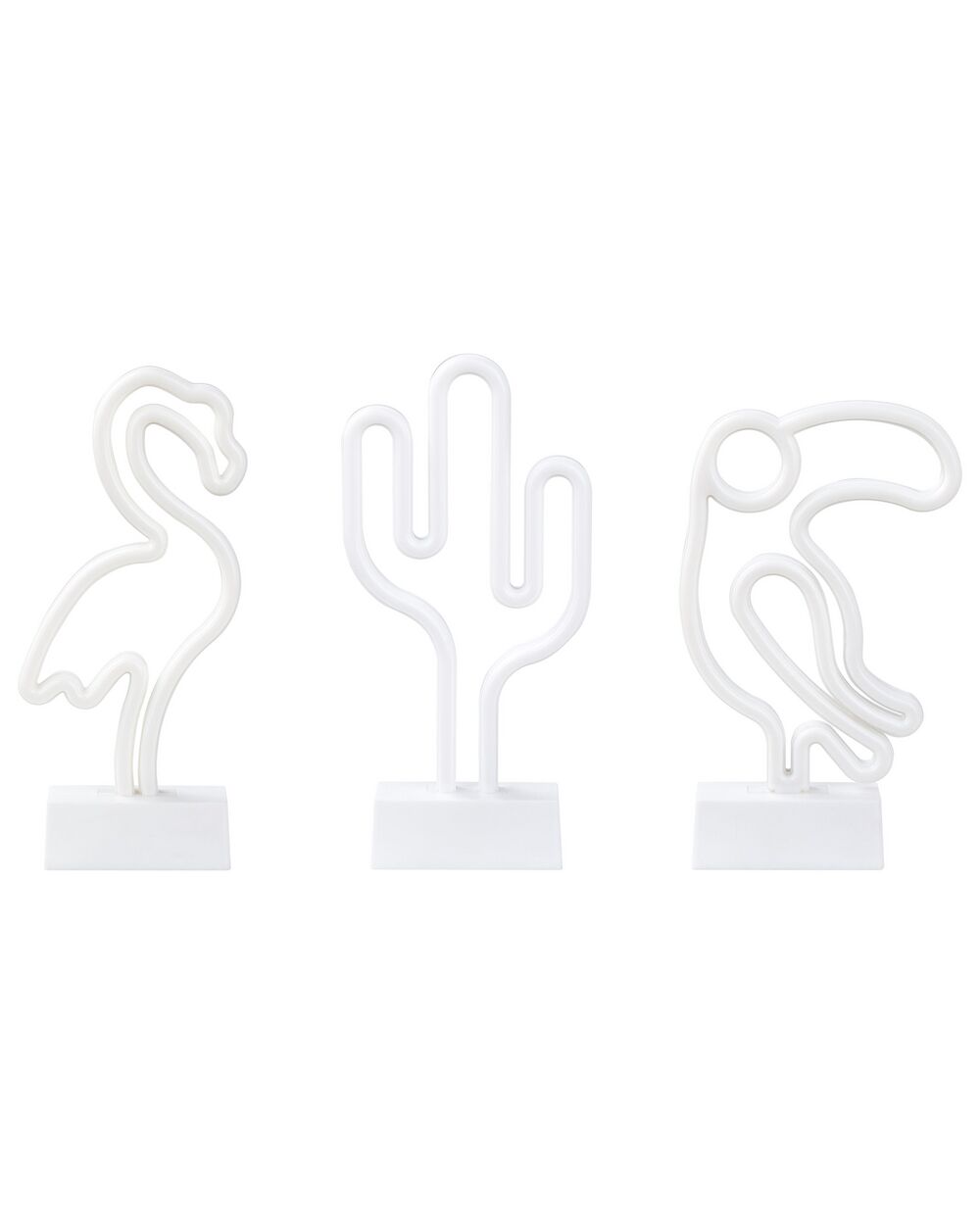 Set of 3 Neon LED Signs MABEL Multicolour