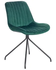 Set of 2 Dining Chairs NAVASOTA Velvet Emerald Green_860857