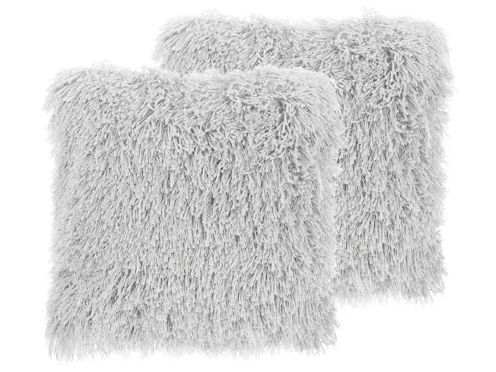 Dekokissen 2er Set CIDE 45 x 45 cm Hellgrau Ohne Muster