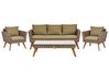 Lounge Set mit Tisch 5-Sitzer VITTORIA XL Polyrattan Olivgrün