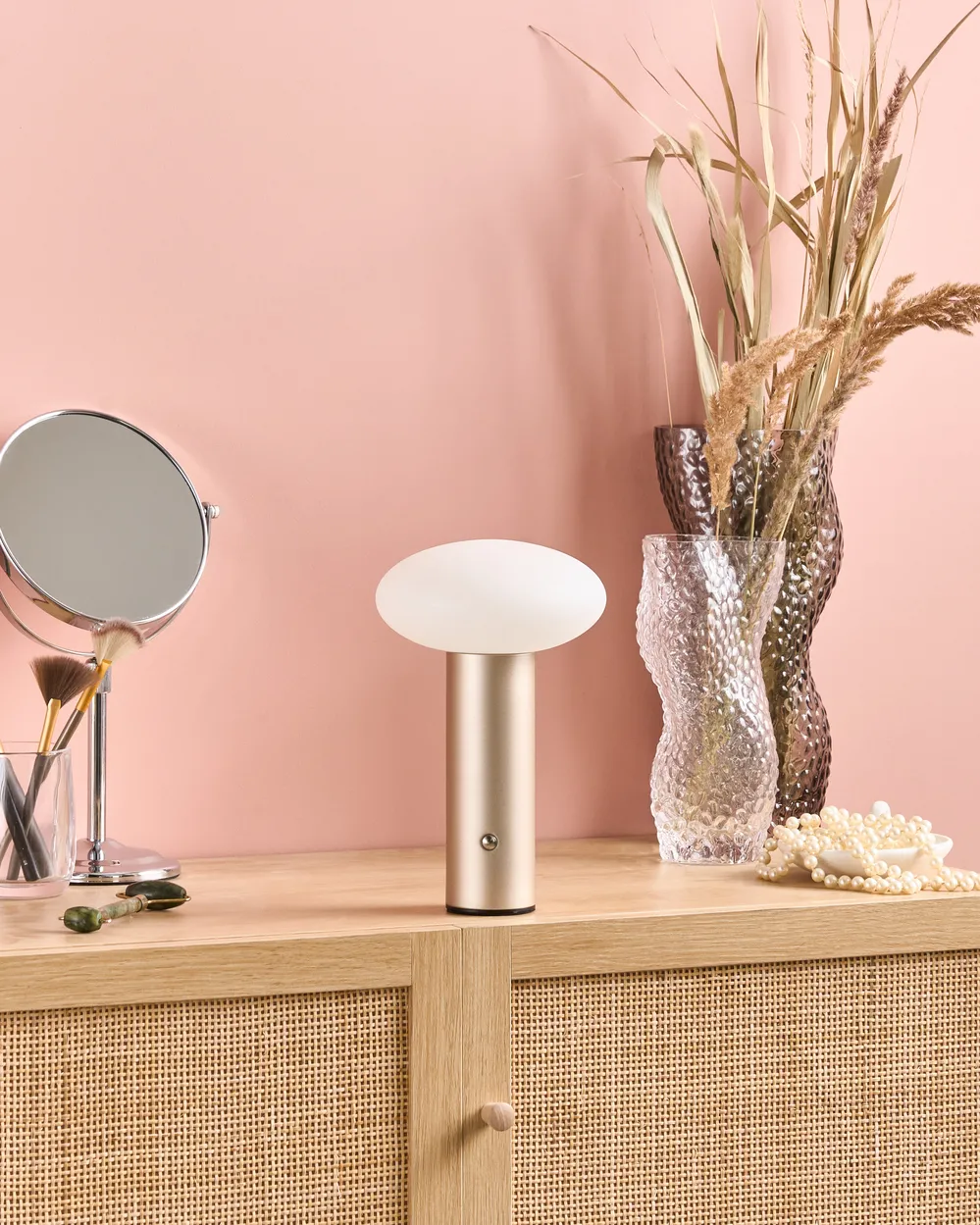Wireless LED Table Lamp BUAYAN with Dimmer Metal Gold_955275