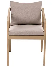 Set of 2 Garden Chairs with Cushions TOSCANELLA Certified Acacia Wood Light Brown_1161954