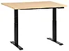 Schreibtisch elektrisch höhenverstellbar DESTINES 120 cm x 72 cm Schwarz / Hellbraun