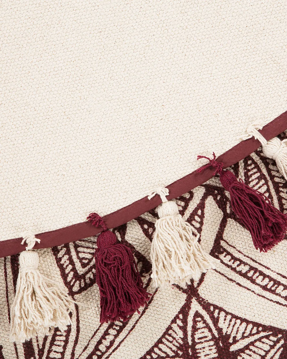 Teppich OLTU Rot ø 120 cm Baumwolle_756580