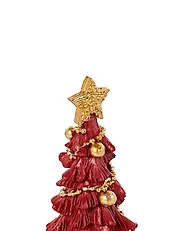 Set van 3 kerstdecoraties HITIS 32/32/40 cm Kerstboom Rood/wit_1175567