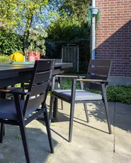 Gartenmöbel Set 8-Sitzer VALCANETTO/TAVIANO inkl. Kissen Metall Schwarz_981151
