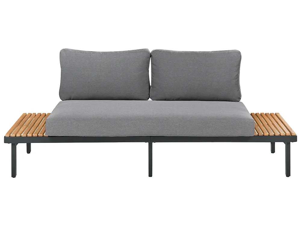 Garden Lounge Set with Table 5 Seater FIVIZZANO Acacia Wood Dark Grey_1161088