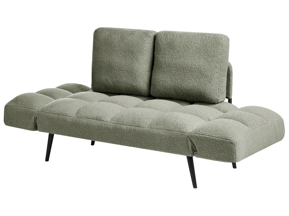 Schlafsofa 2-Sitzer BREKKE Bouclé Grün_1068014