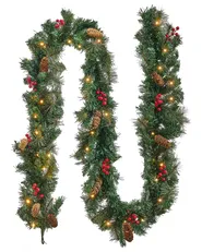Weihnachtsgirlande LED TENALA 270 cm Grün_813326