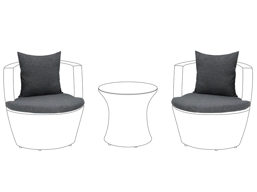 Outdoor Kissenbezug Set CAPRI Grau