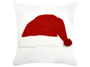 Set of 2 Decorative Cushions PRETZEL 45 x 45 cm Cotton White Christmas Motif_947057