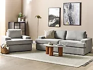 Ensemble de salon 4 places ALLA Tissu Gris clair_1188404