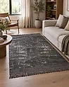 Rug HANLI Dark Grey 160 x 230 cm Viscose