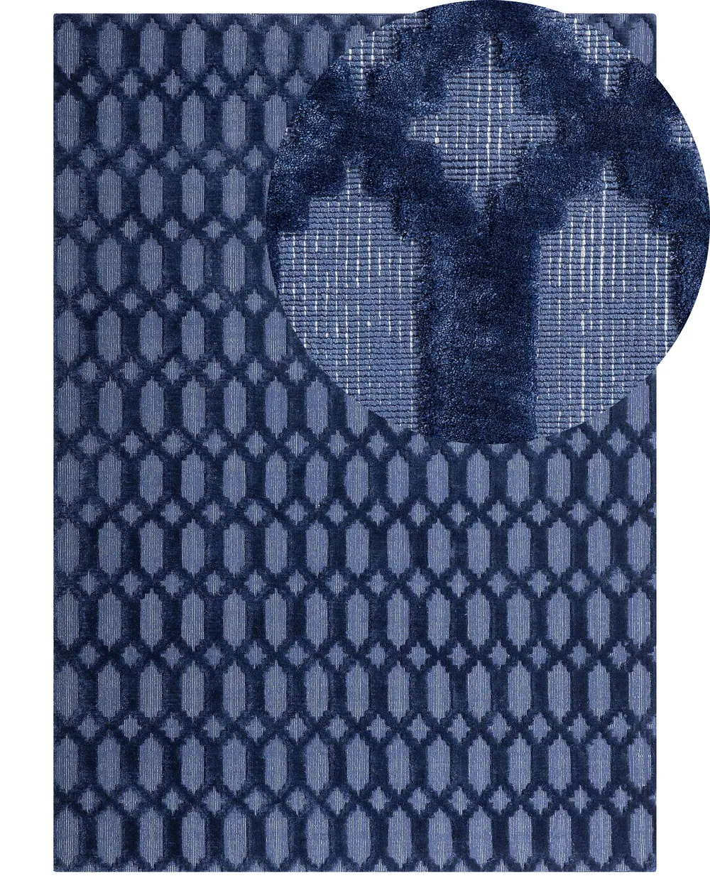 Teppich CIZRE Marineblau 160 x 230 cm Viskose