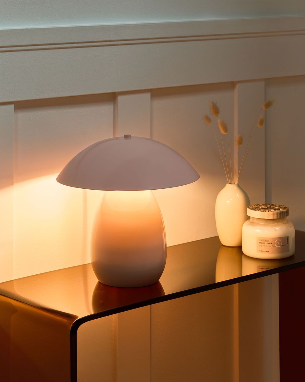 Tischlampe SIGI Metall Pastellrosa