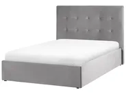 Ottoman Bed LORIENT Velvet Grey 120 x 200 cm (EU Small Double)_1062917