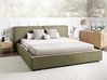 Bett mit Lattenrost Stoff LINARDS 180 x 200 cm Olivgrün