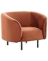 Sessel LOEN Samtstoff Orange