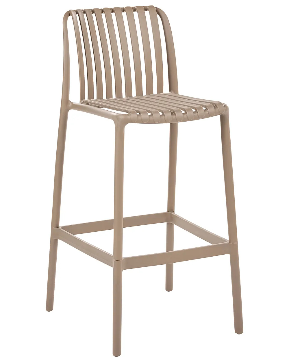 Set mit 2 Barstühlen ARICCIA Kunststoff Hellbraun_1149244