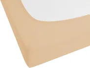 Fitted Sheet JANBU 180 x 200 cm Cotton Beige_845954