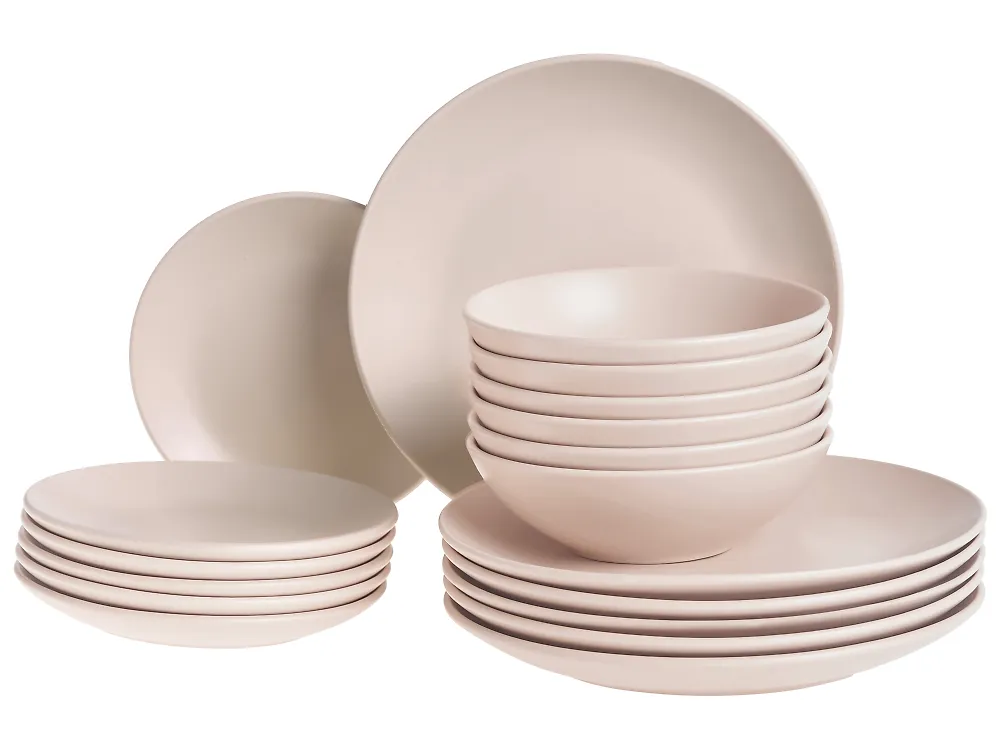 Tafelservice 18-teilig VIVANI Steinzeug Hellbeige