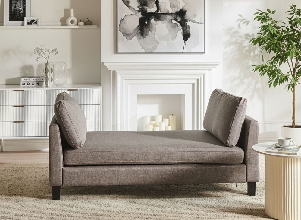 Chaiselongue ARCHIANE Stoff Taupe