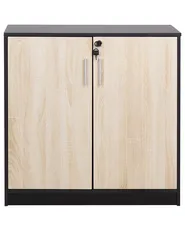 Büroschrank ZEHNA Braun / Schwarz_885464