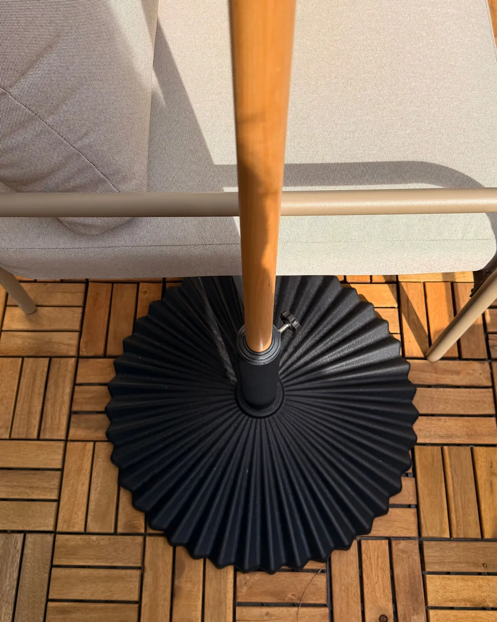 Sonnenschirmfuß CAREZZA Rund Schwarz 21 kg_1159230