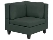 Modular U-Shape Sofa 5 Seater UNSTAD with Ottoman Fabric Dark Green_893421