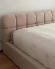 Bett mit Stauraum BASTON Stoff Hellbeige 160 x 200 cm_1078617