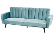 Schlafsofa 3-Sitzer VIMMERBY Samtstoff Hellblau_849781