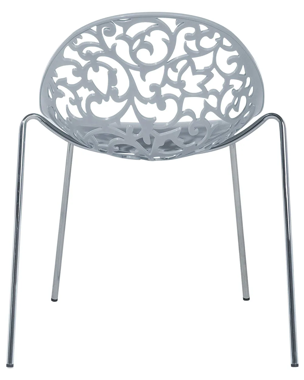 Set of 4 Dining Chairs MUMFORD Light Grey_679355