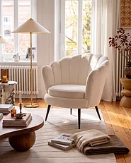 Sessel LOVIKKA Samtstoff Cremeweiß_1150984